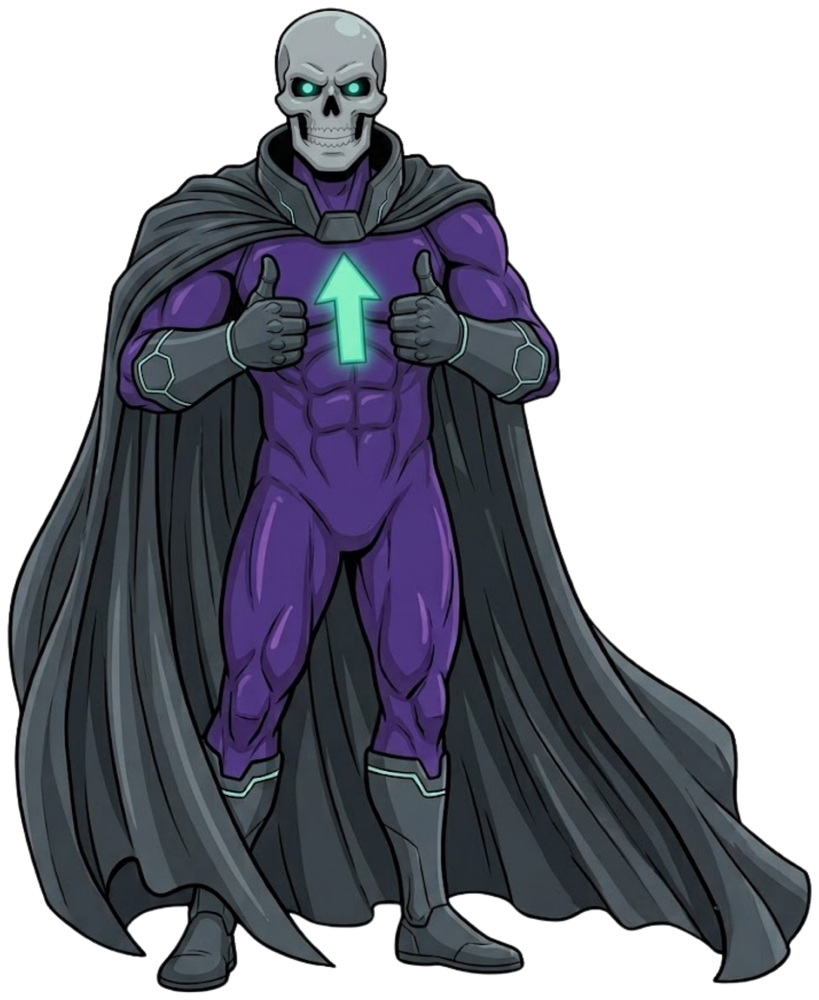 Lord Greyskull giving both thumbs up