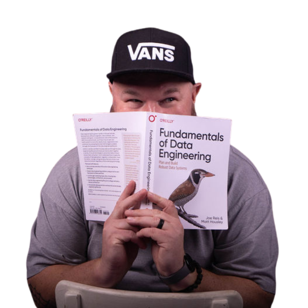 Johnny Winter, Chief Data Nerd at Greyskull Analytics, mid-read